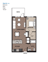 One Bedroom Plan 2C1